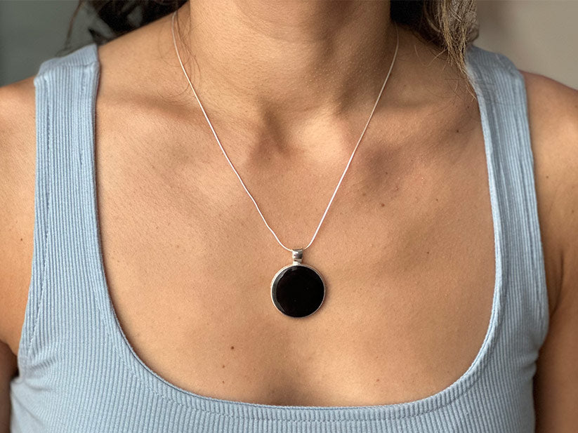 Lotus Shungite EMF Protection Necklace W/LIGHT CODES