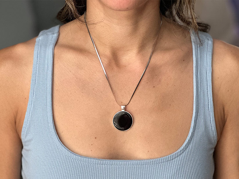 Lotus Shungite EMF Protection Necklace W/LIGHT CODES