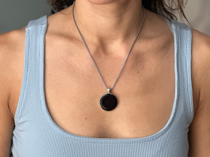 Lotus Shungite EMF Protection Necklace W/LIGHT CODES