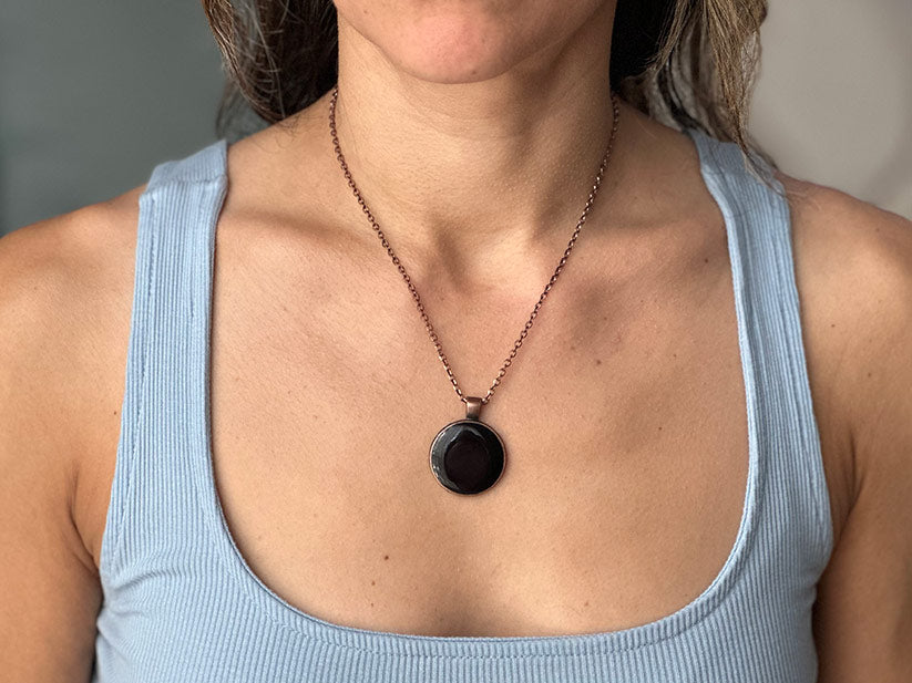 Lotus Shungite EMF Protection Necklace W/LIGHT CODES