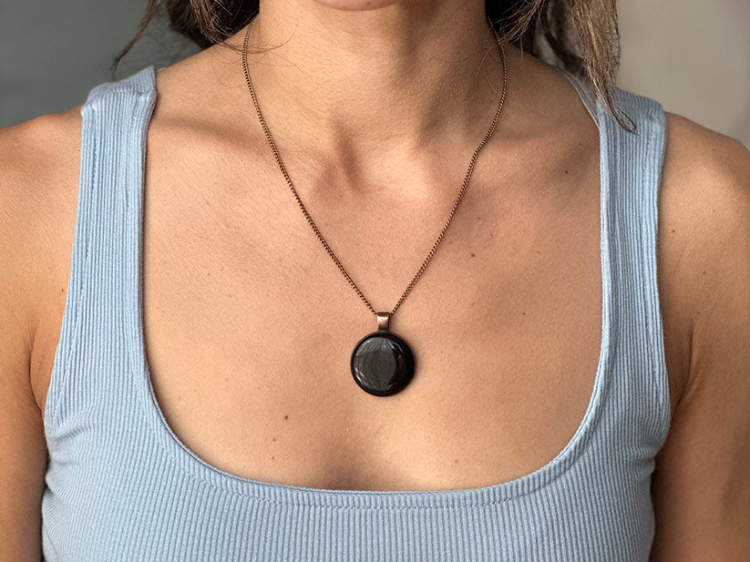 Lotus Shungite EMF Protection Necklace W/LIGHT CODES