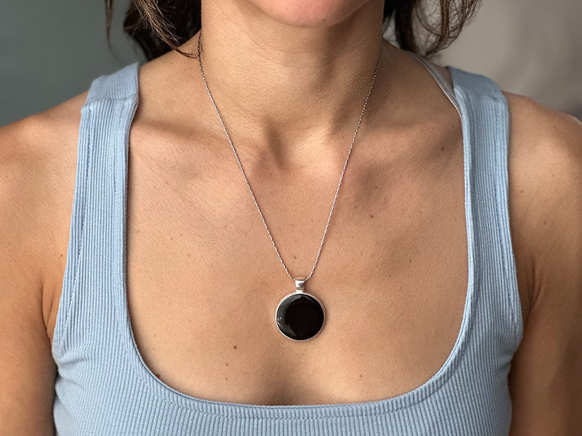 Lotus Shungite EMF Protection Necklace W/LIGHT CODES