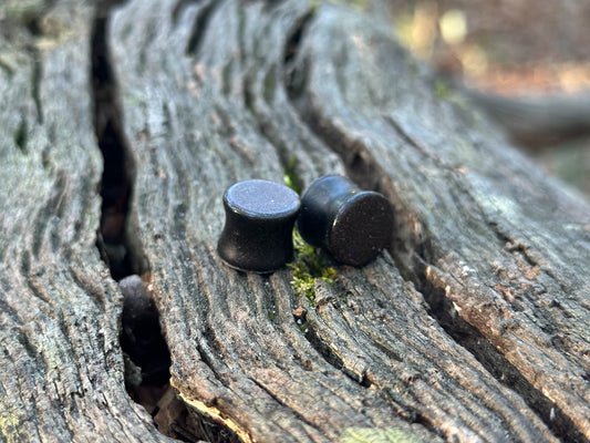 EMF Protection & Healing Ear Gauges/Plugs Containing Shungite, .999 Silver, Copper, & LIGHT CODES (Solid)